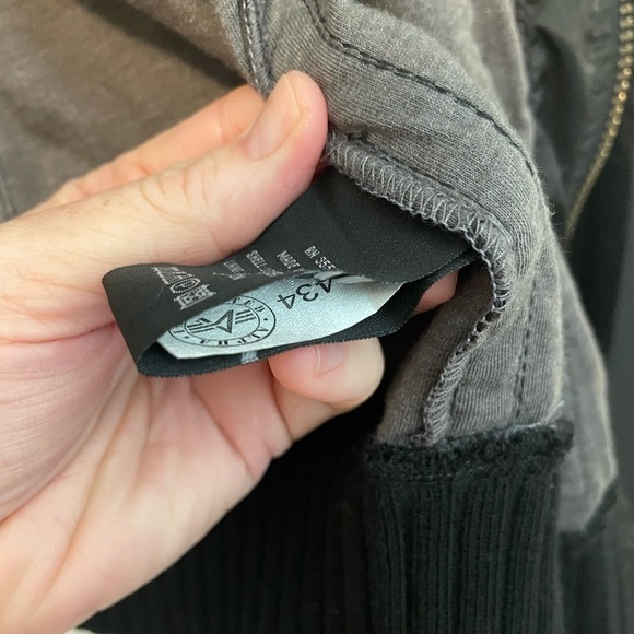 Alpha Industries Jarhead Jacket black grey hooded bomber size LARGE - Picture 8 of 10